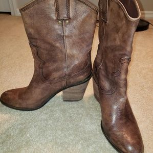 Lucky Brand Elle Brown leather heeled boots